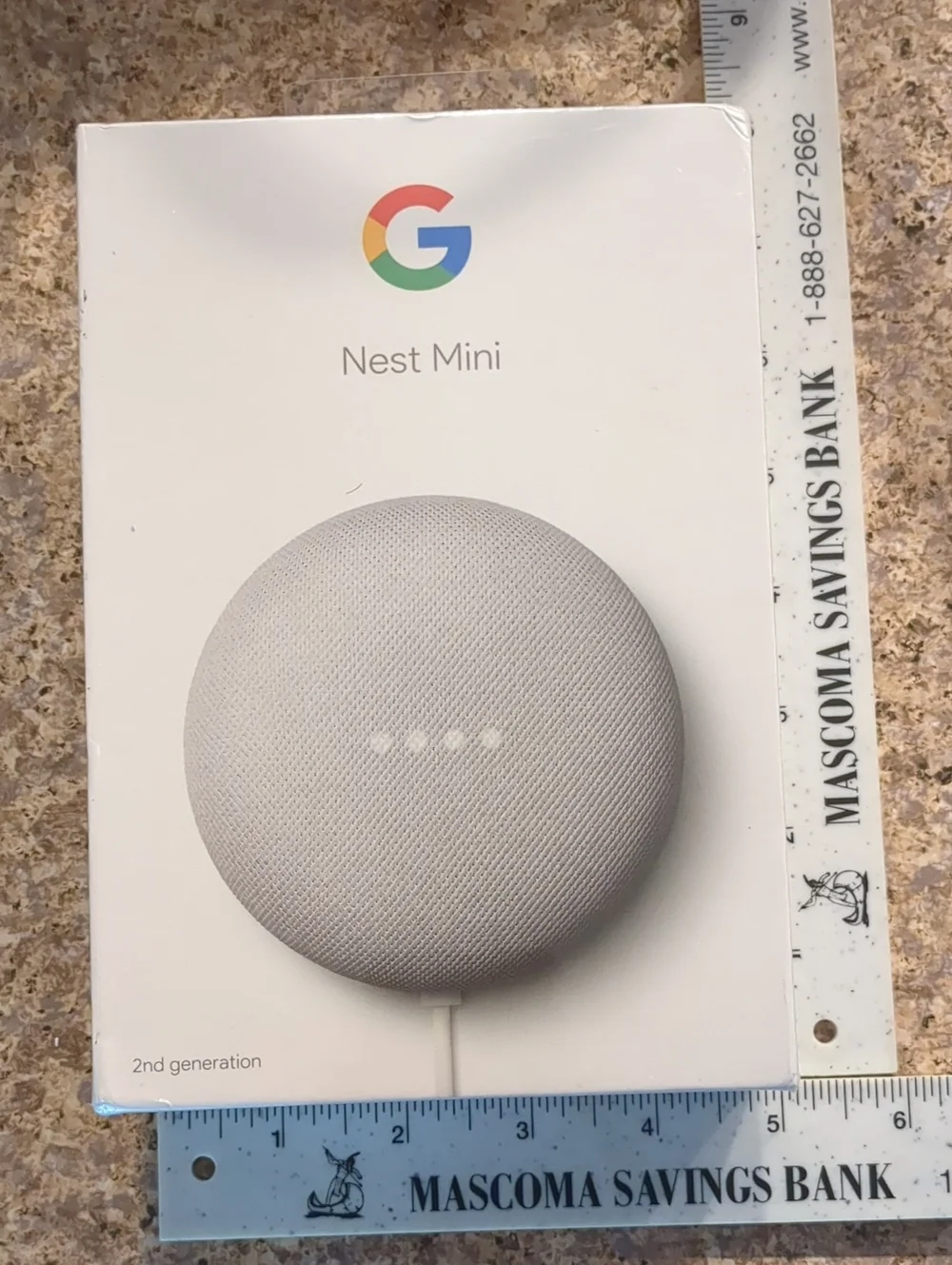 NIB Google Nest Mini 2nd Generation (Chalk) - Sealed Box
